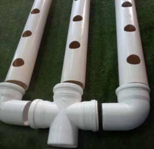 Hole spacing in PVC pipe